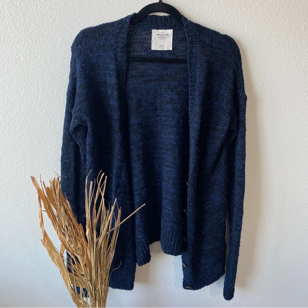 Oversized Slouchy Abercrombie and fitch navy cardigan women’s xs small